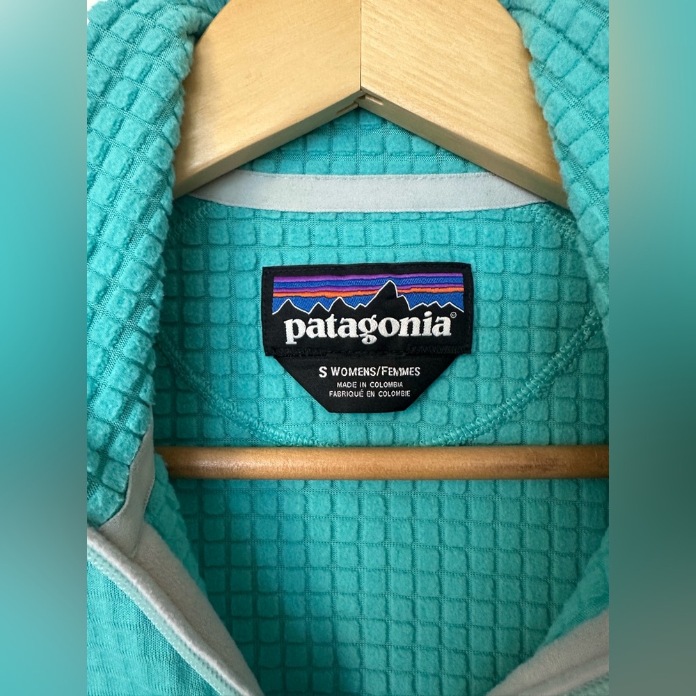 Patagonia R1 Full Zip Jacket Teal Grid Fleece Polartec Women S - Picture 3 of 13